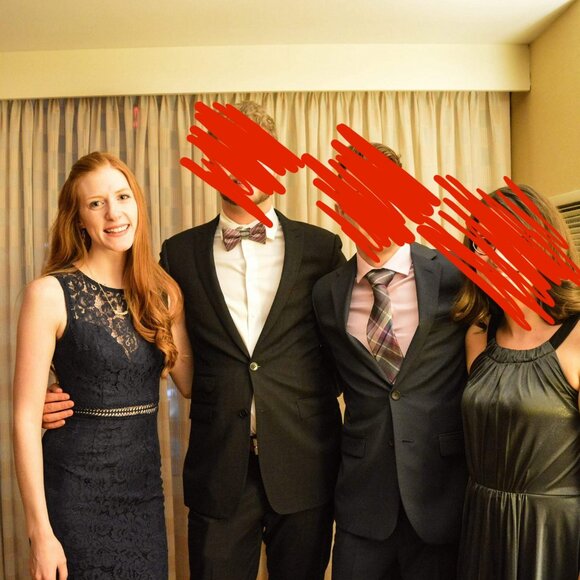 Lulu's - XS - Navy Gown - Picture 3 of 3